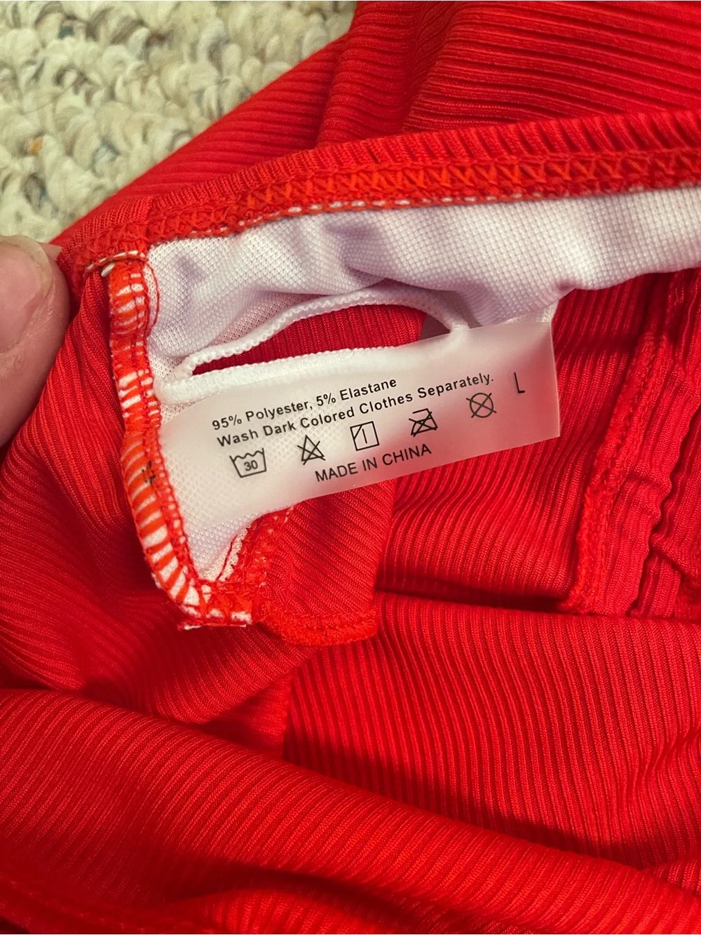 Red Two-Piece Tankini Set - Picture 4 of 4